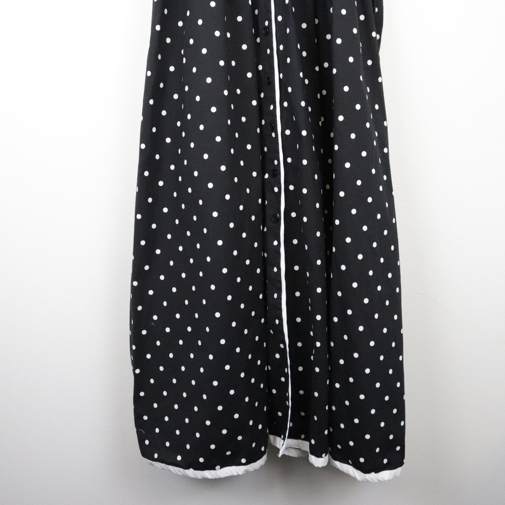 NWT Anthropologie Exquise The Tobie Shirt Dress Black White Polka Dot XL Midi - Picture 8 of 12